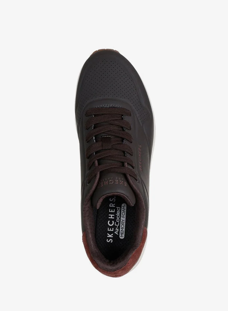 SKECHERS BROWN Men Uno Lace-Up Ankle Sneakers for Men | Best Price UAE